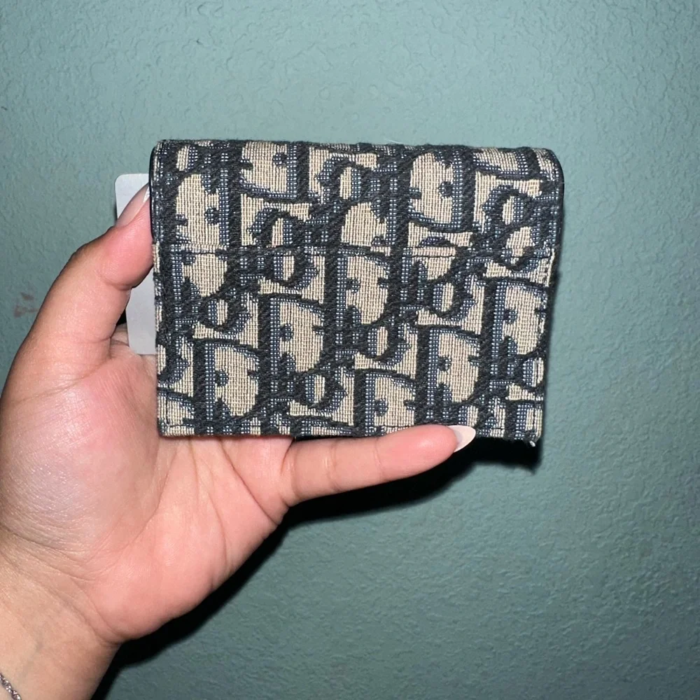 Dior saddle flap card holder